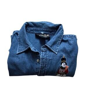 Christopher Radko Vintage Chambray Snowman Shirt
